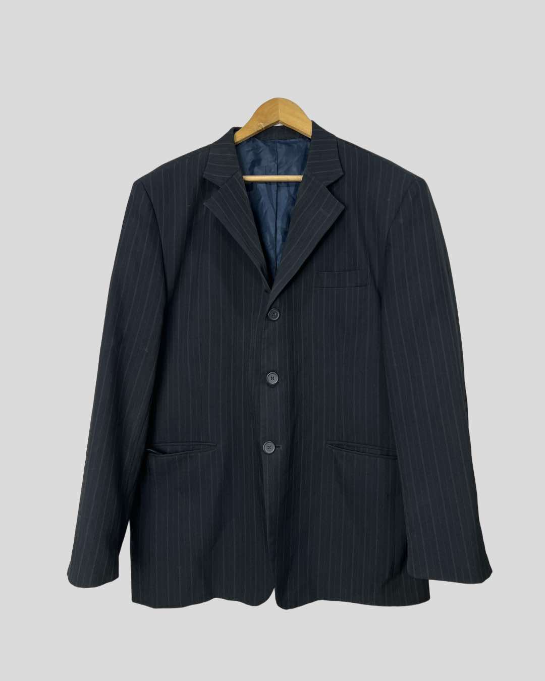 Blazer risca giz azul - tam (52\GG)