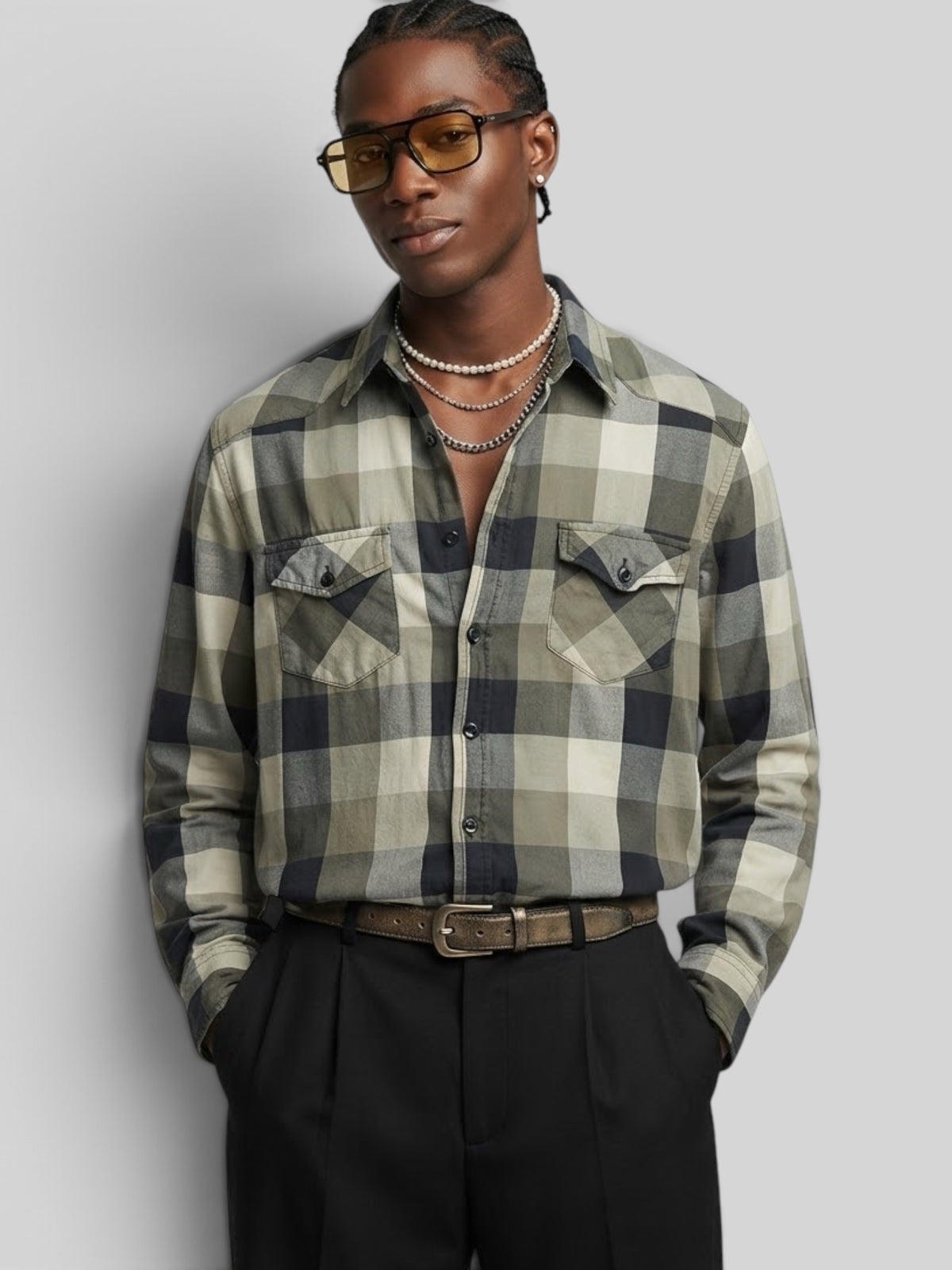 Camisa Quadriculada - tam PP