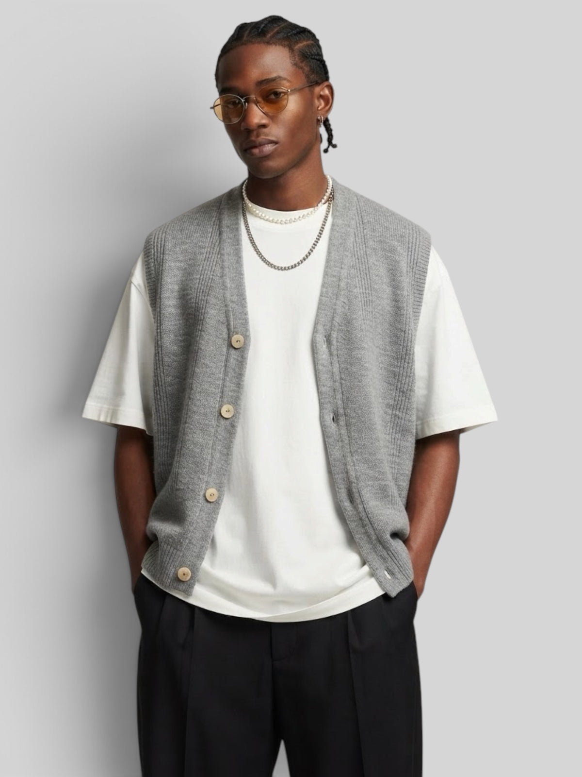 Pullover Cinza   — tam GG