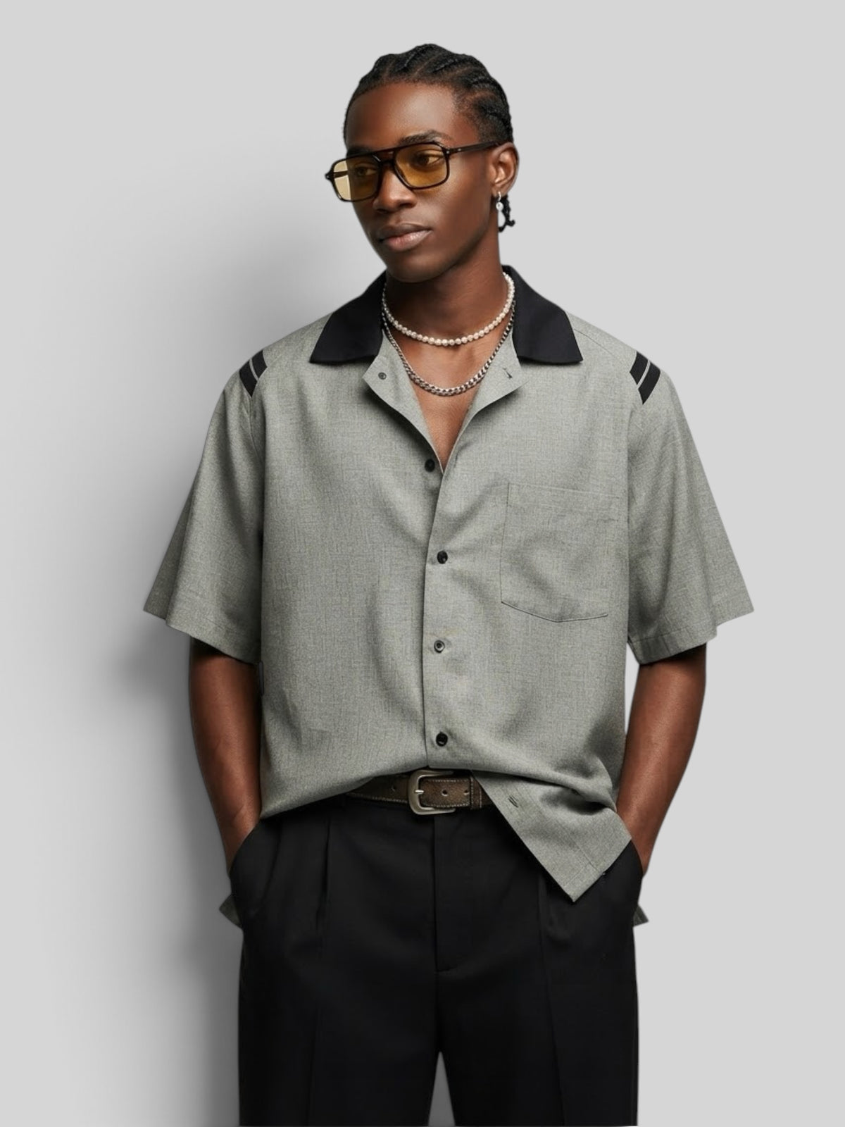 Camisa Cinza Mesclas  - tam G