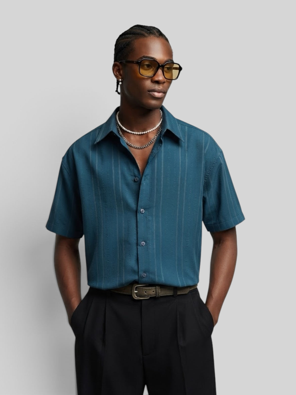 Camisa Mac Rose Azul — tam M