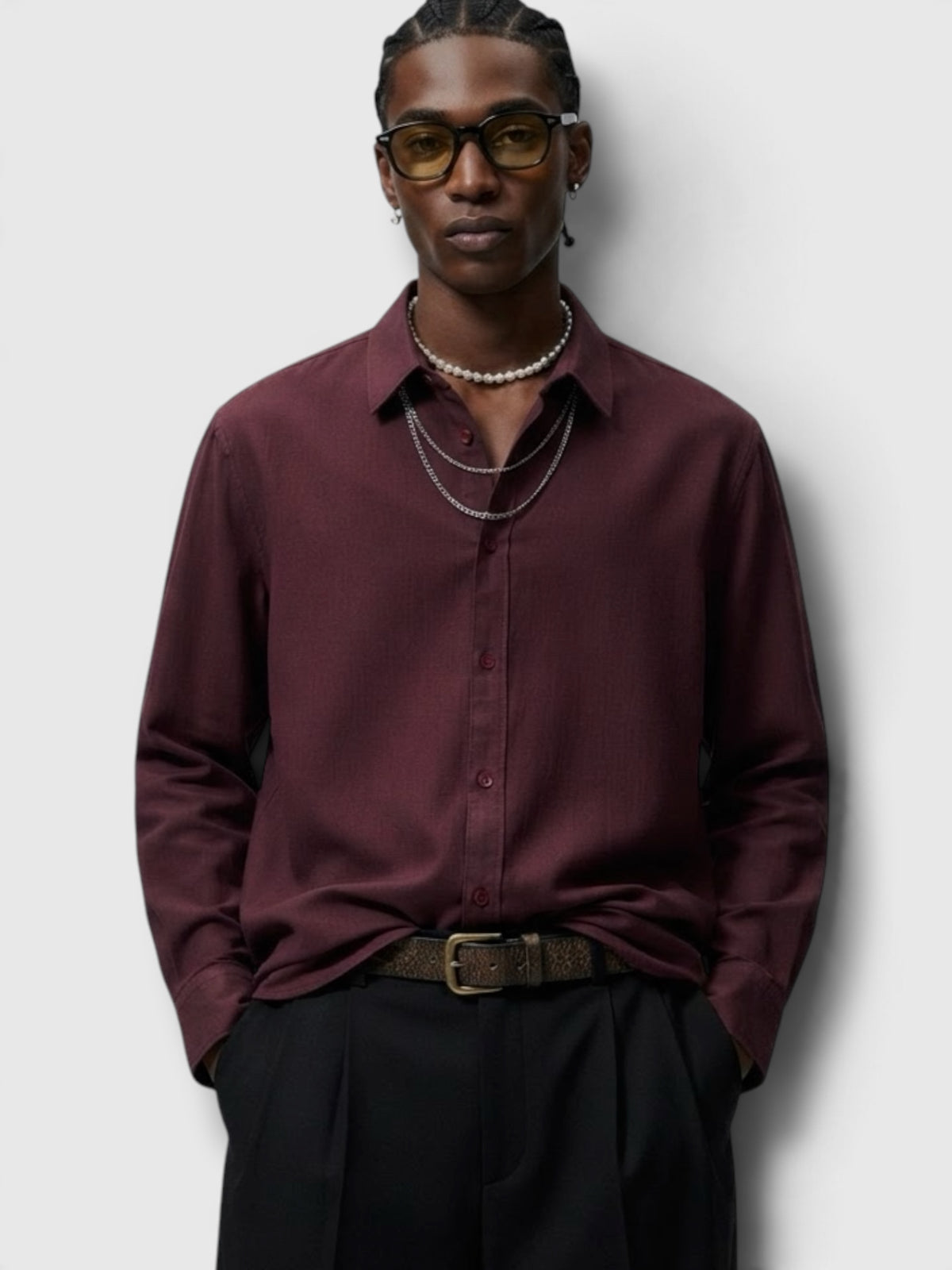 Camisa Vinho - tam G