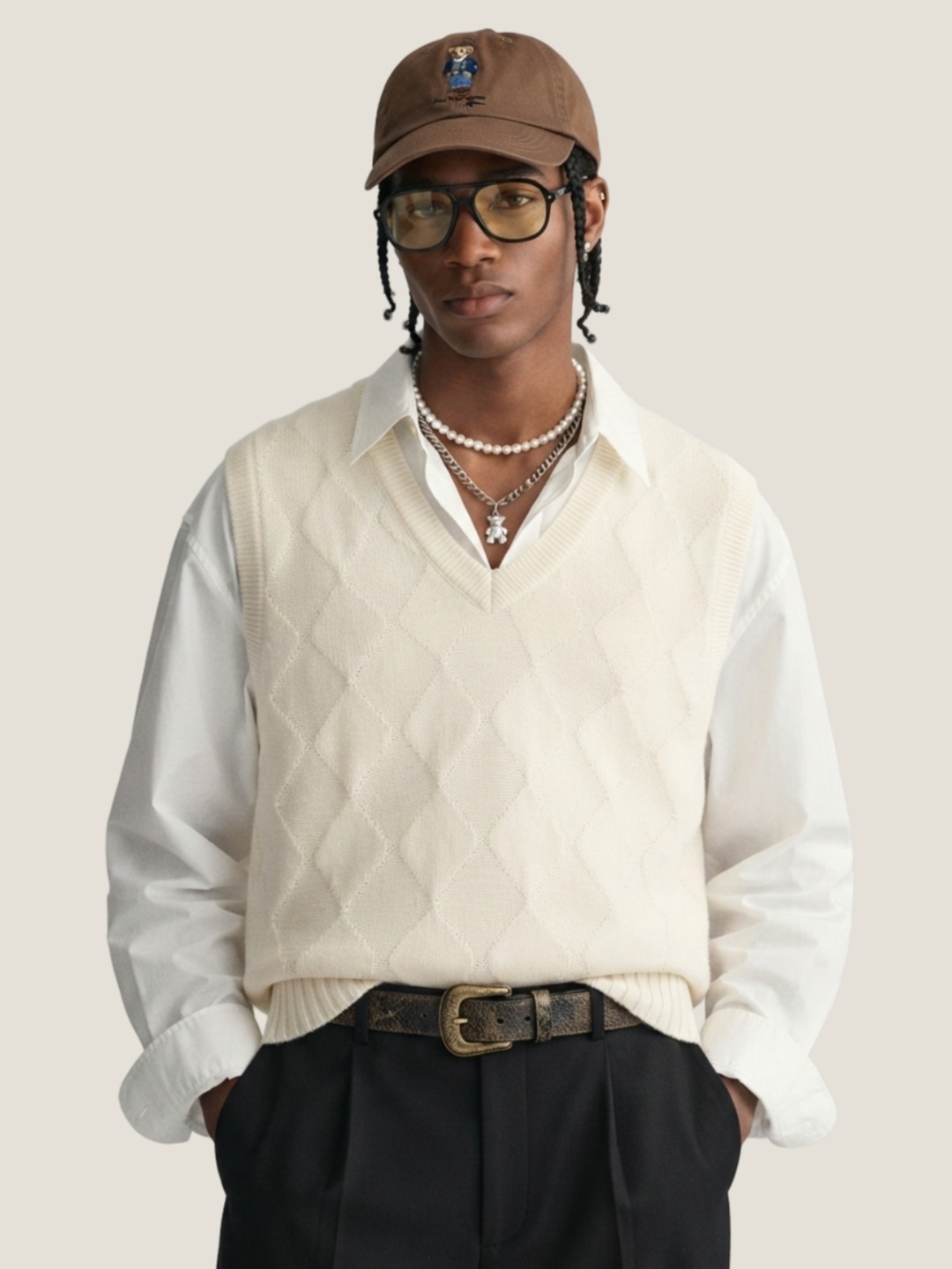 Pullover Vintage Branco  — tam G