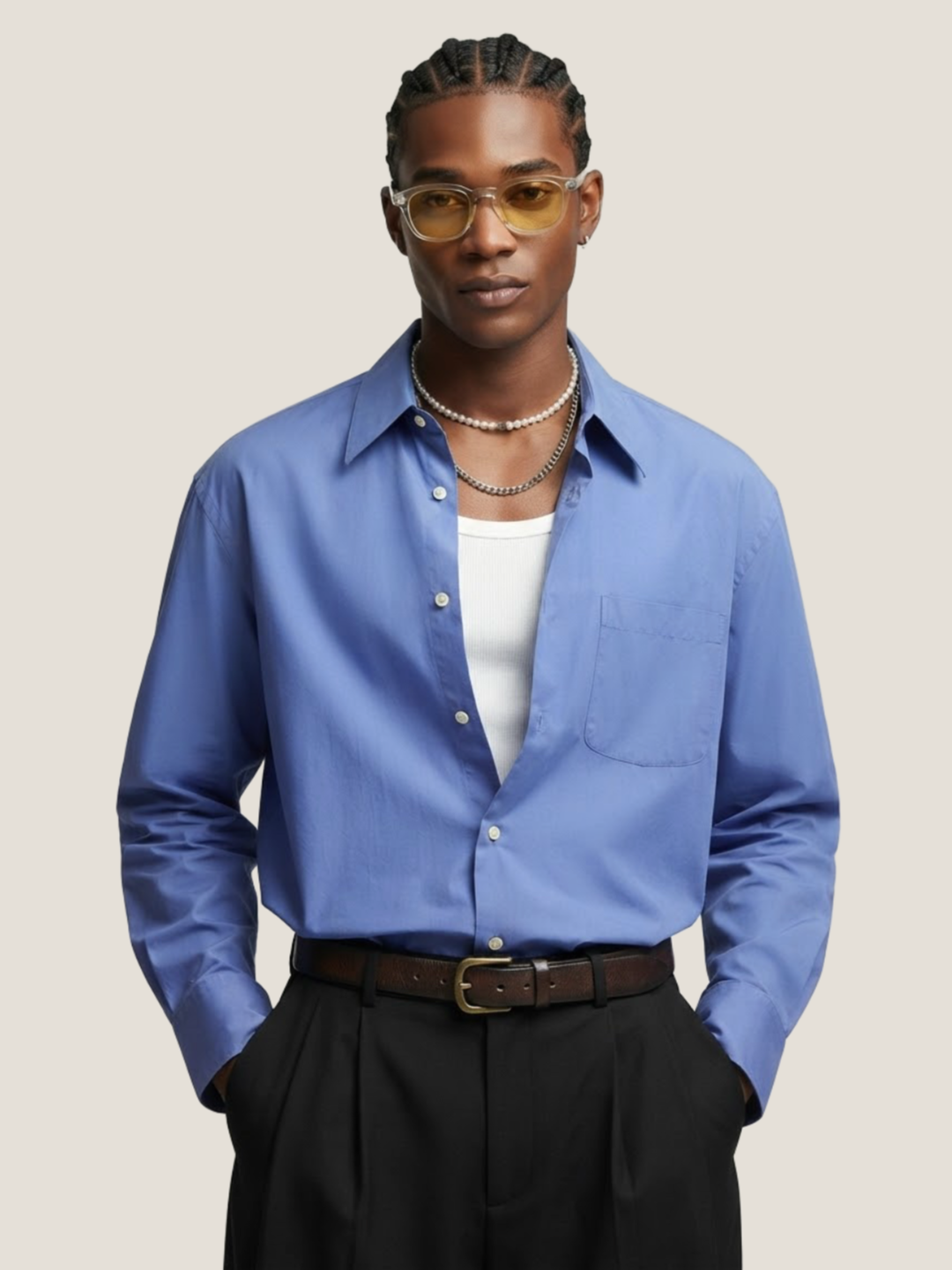 Camisa Emporio C Blue - tam (M)