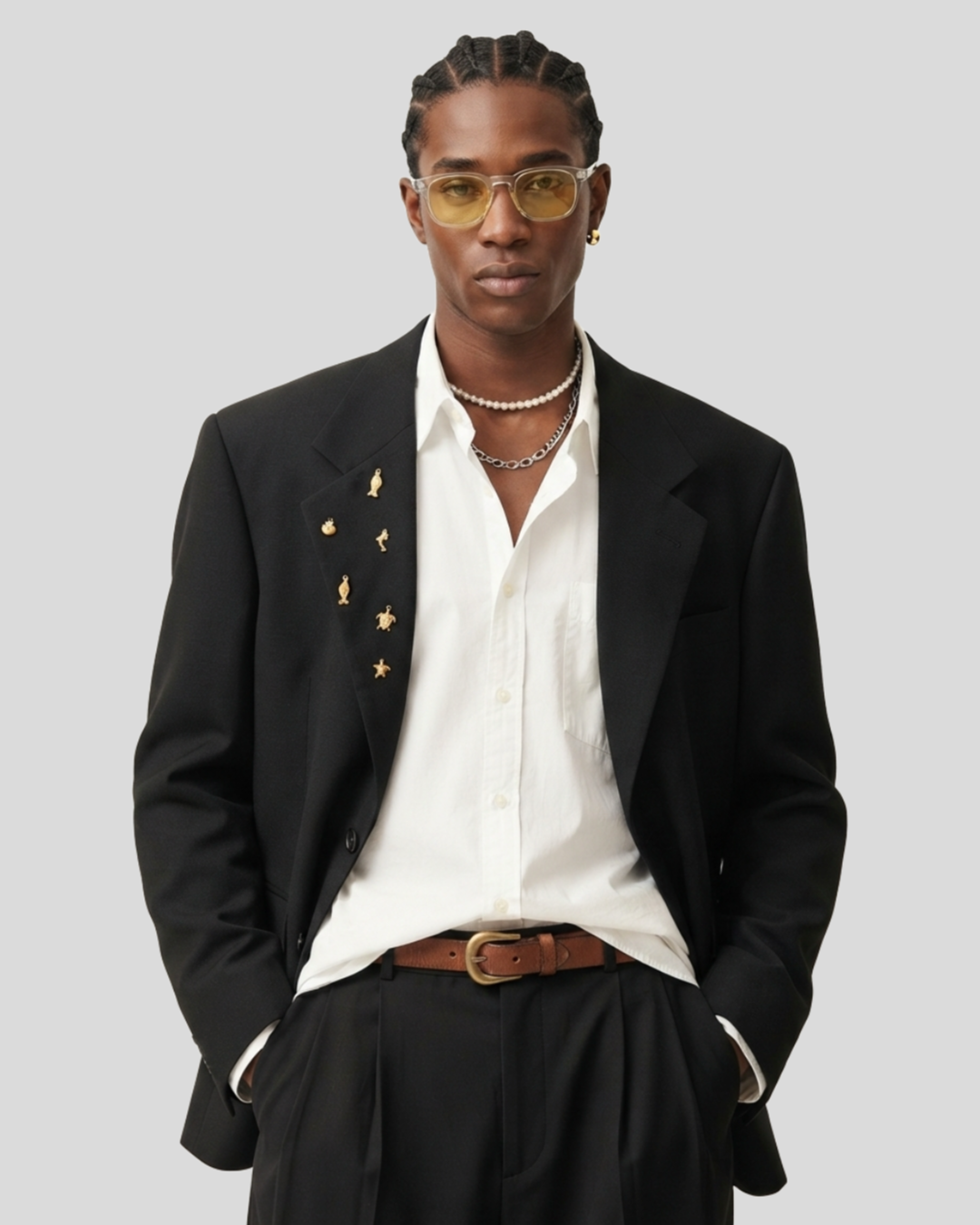 Blazer Estilizado Pin Emporio C — tam M