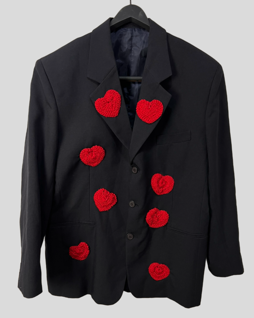 Blazer Azul Estilizado Hearts — tam G