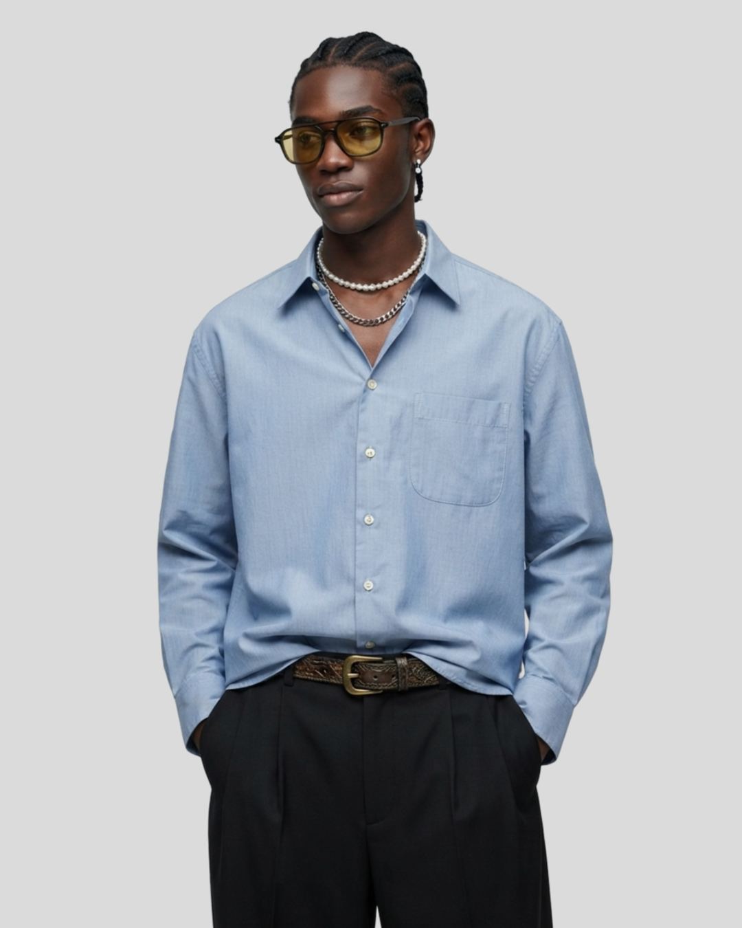 Camisa  Srtylo Azul—  tam G