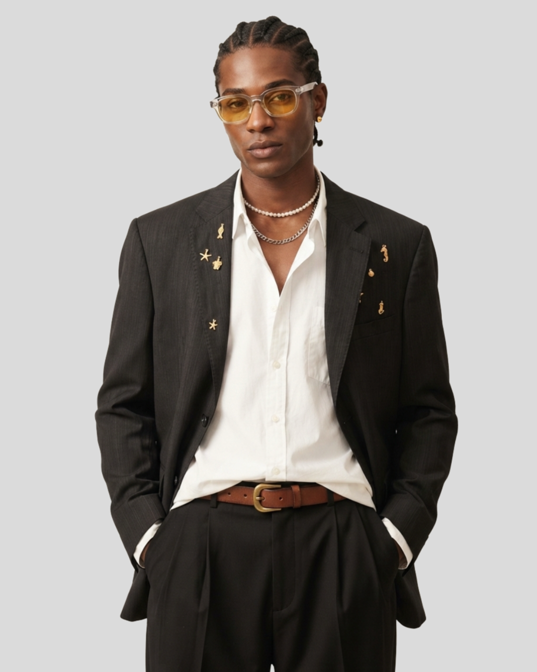 Blazer Estilizado Pins Milan — tam G
