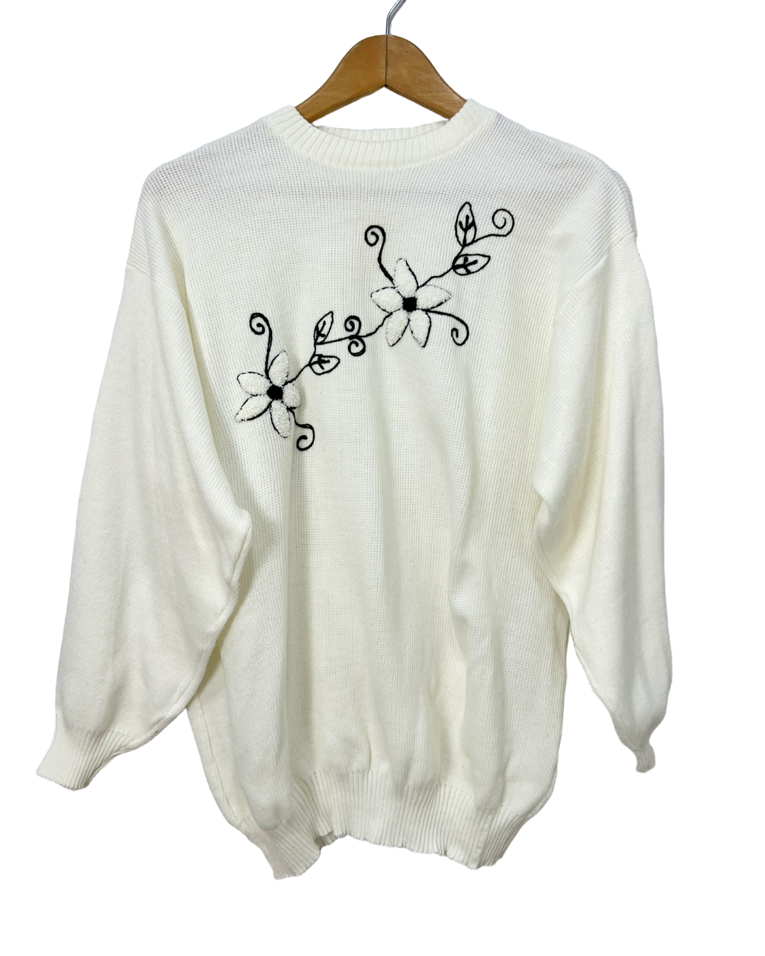 Tricô Bordado flores - tam (PP)