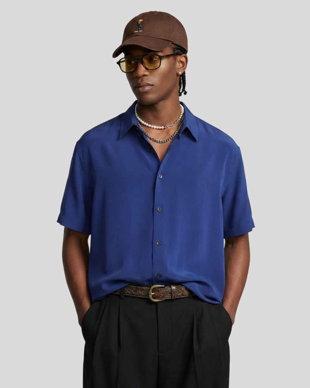 Camisa Lisa Azul  — tam GG