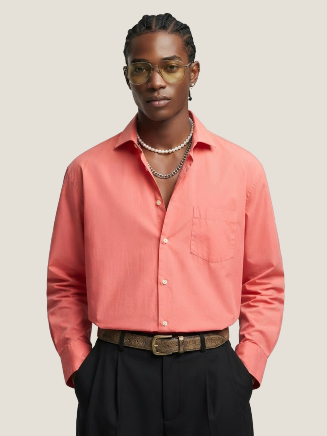 Camisa Emporio Colombo Rosé  — tam M