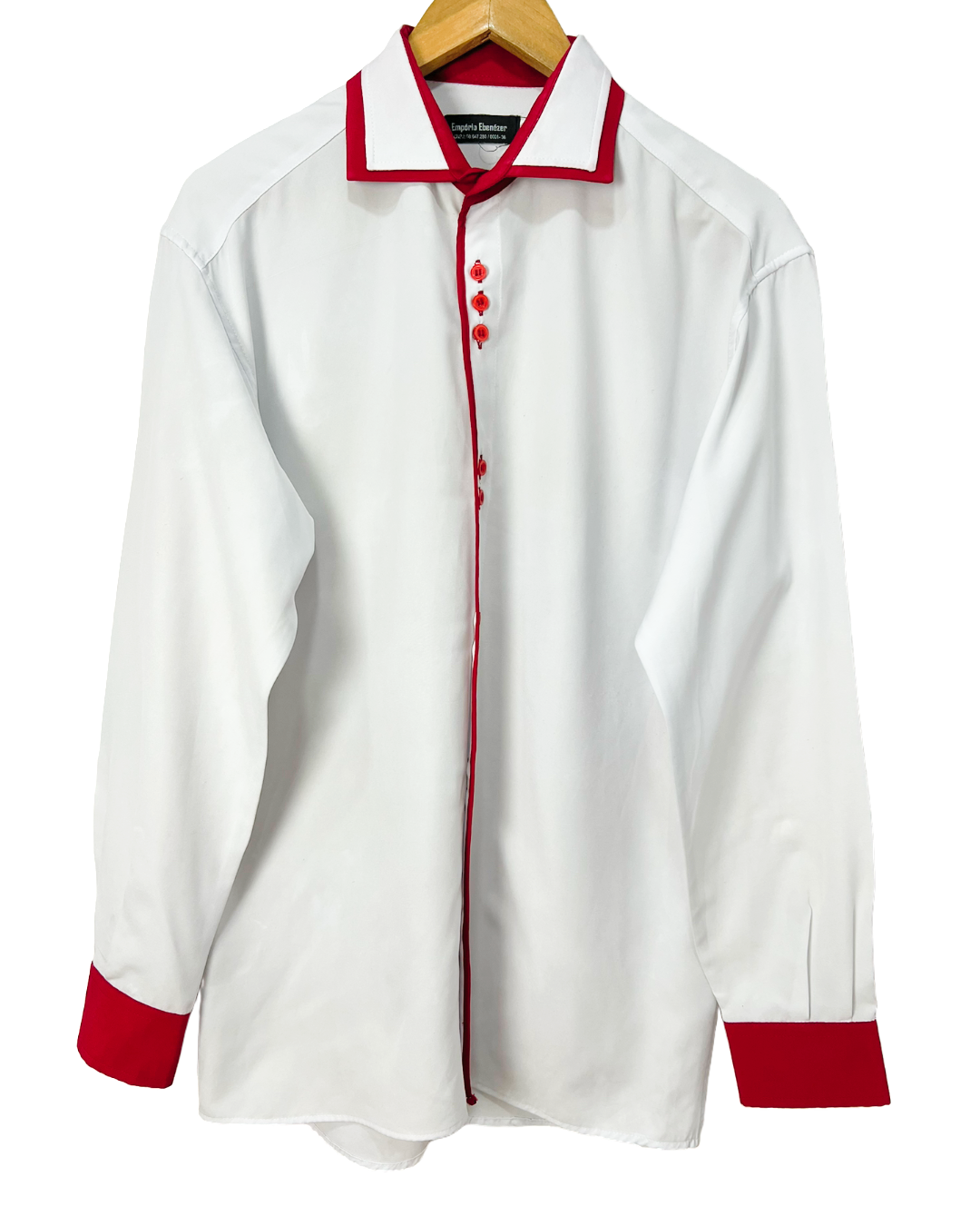 Camisa Branca&Red - tam (G)