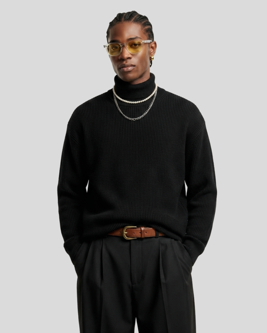 Tricô Gola Preto —  tam GG
