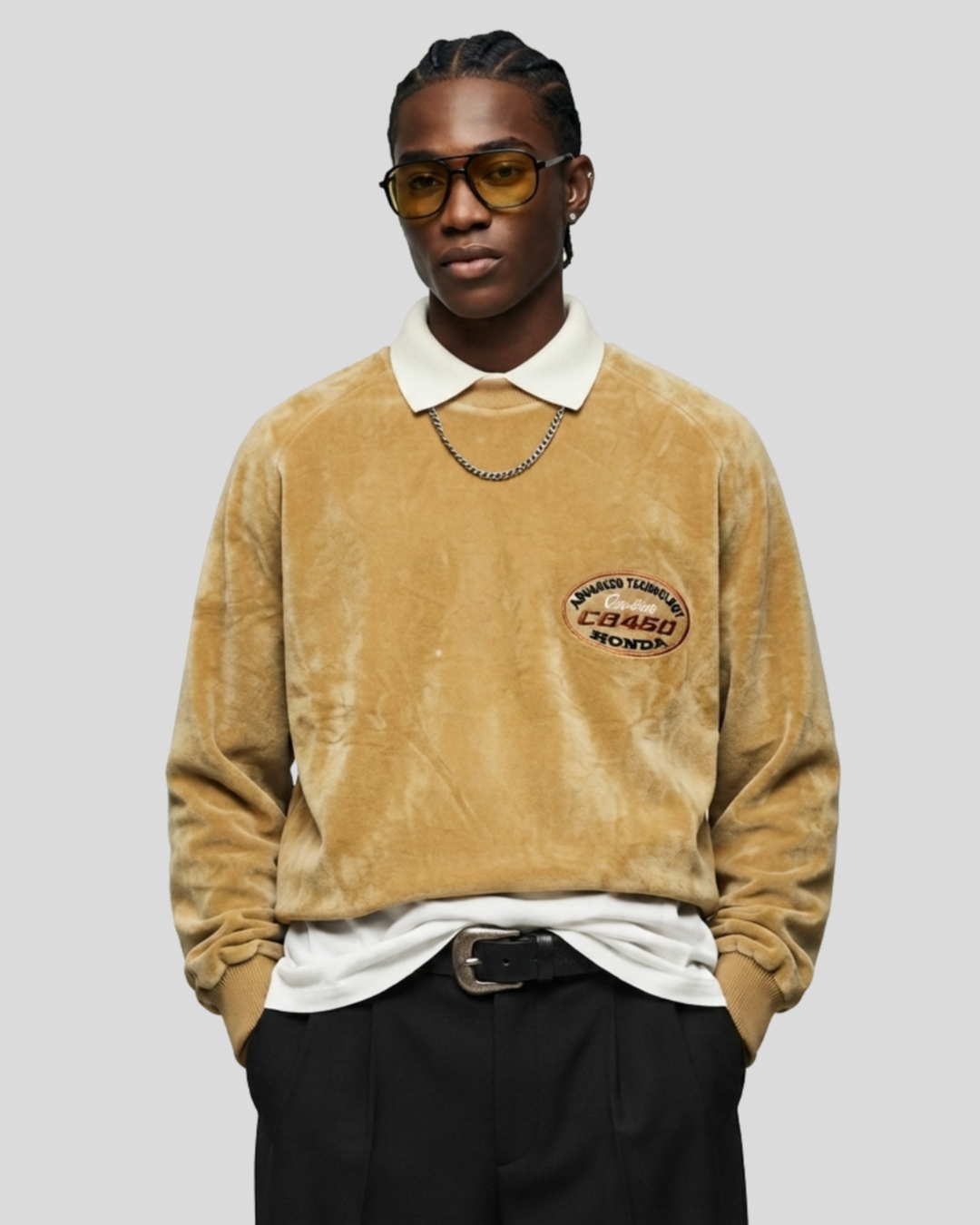 Moletom Oversized Honda Veludo — tam M